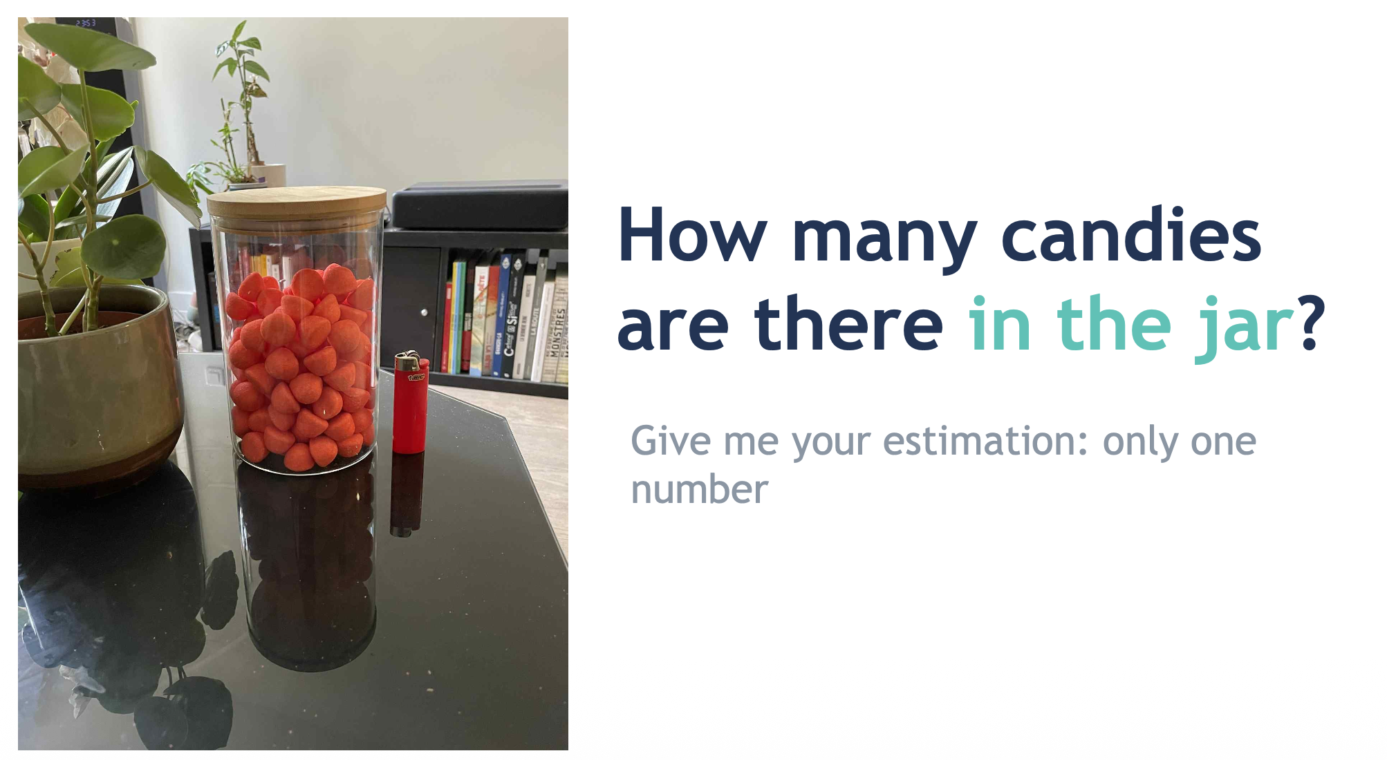 Candy jar experiment, replicating Galton's experiment (1907)